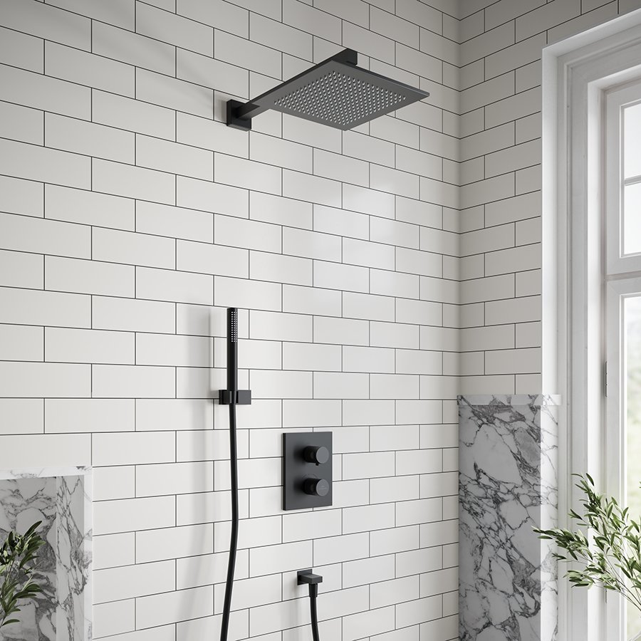 Mặt nạ điều khiển sen tắm hai chức năng gắn tường Villeroy & Boch Universal Taps & Fittings TVD000653000K5