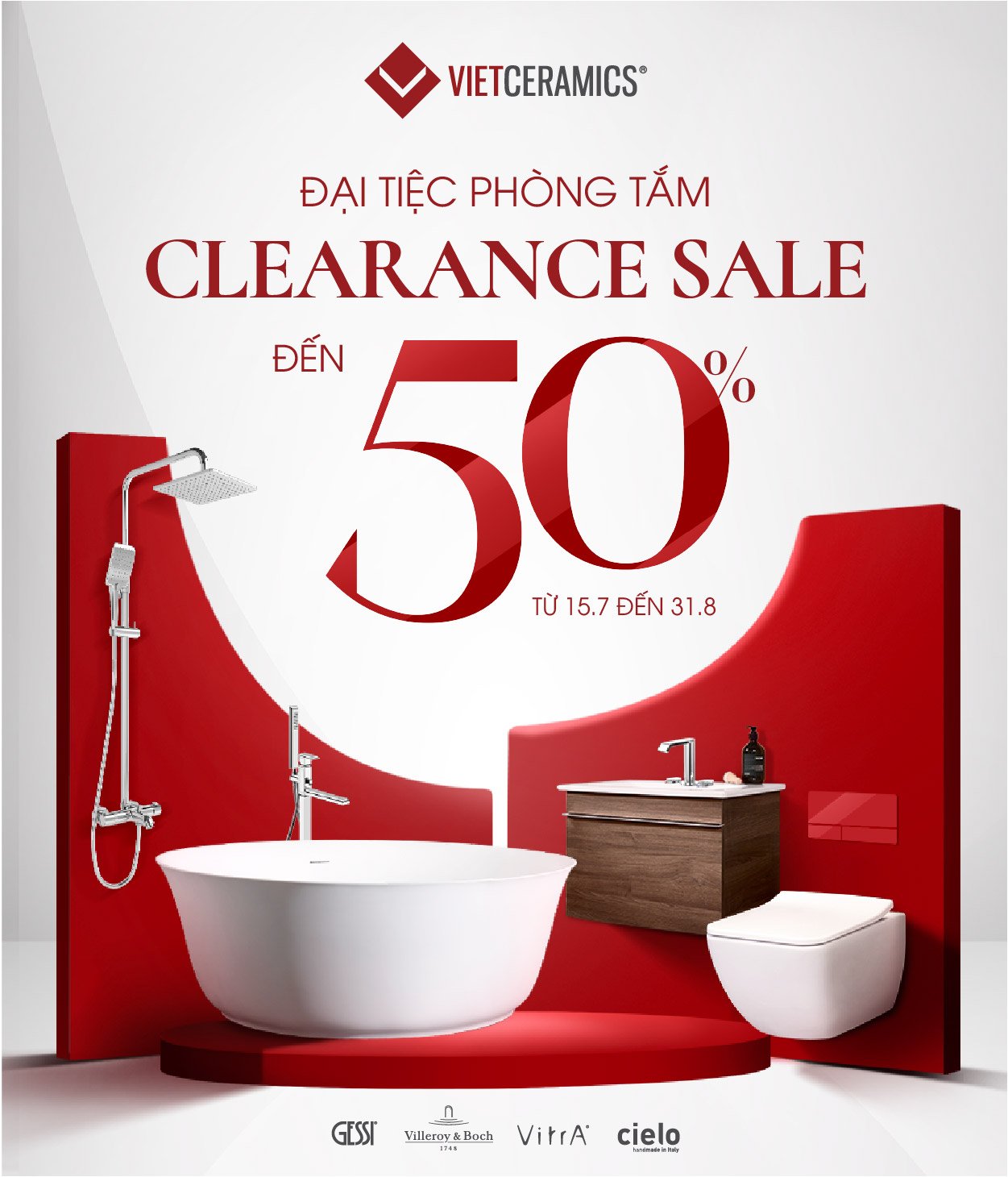 ĐẠI TIỆC PHÒNG TẮM – CLEARANCE SALE ĐẾN 50%