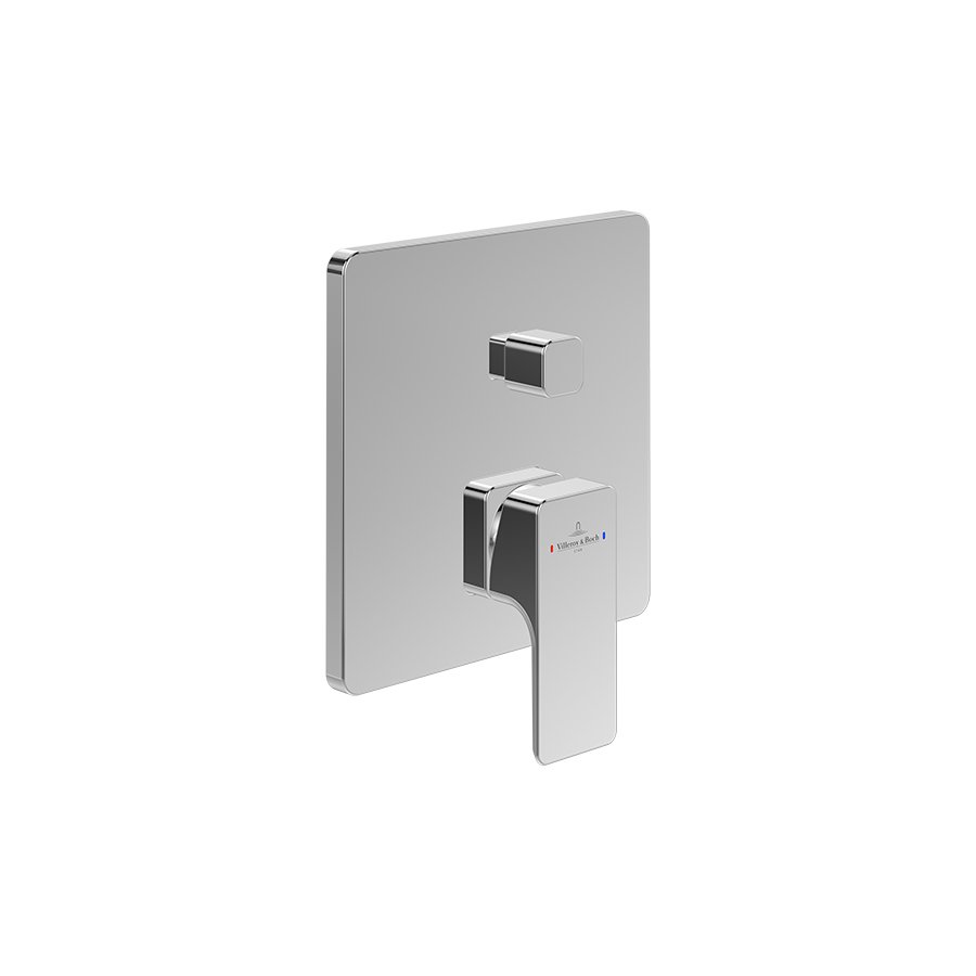 Mặt nạ điều khiển sen tắm hai chức năng gắn tường Villeroy & Boch Subway 3.0 TVS11200300061