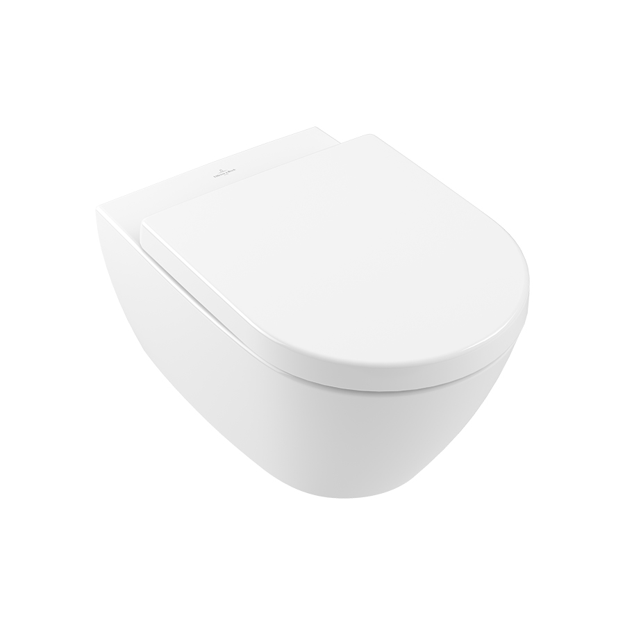 Villeroy & Boch Subway 2.0 Washdown toilet, rimless, wall-mounted, with DirectFlush, White Alpin 5614R001