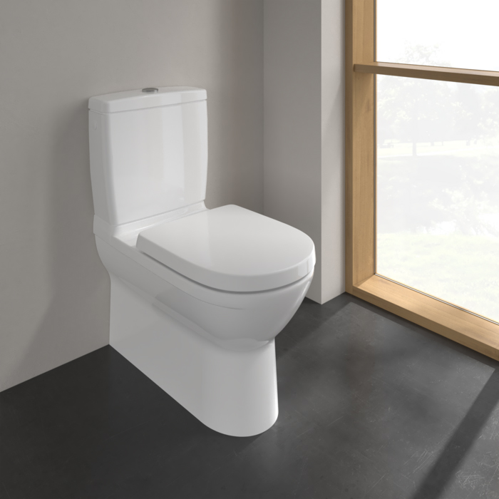 Villeroy & Boch O.novo Washdown toilet for close-coupled WC-suite, floor-standing, White Alpin 56481001