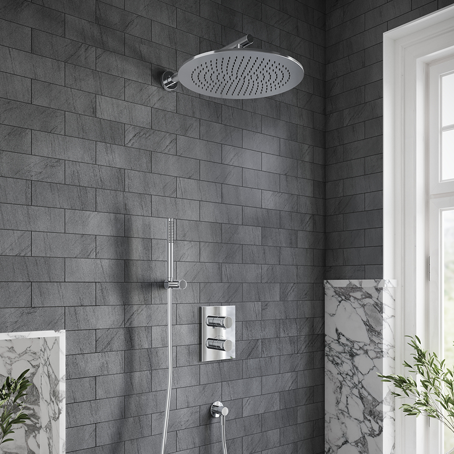 Mặt nạ điều khiển sen tắm hai chức năng gắn tường Villeroy & Boch Universal Taps & Fittings TVD00065300061
