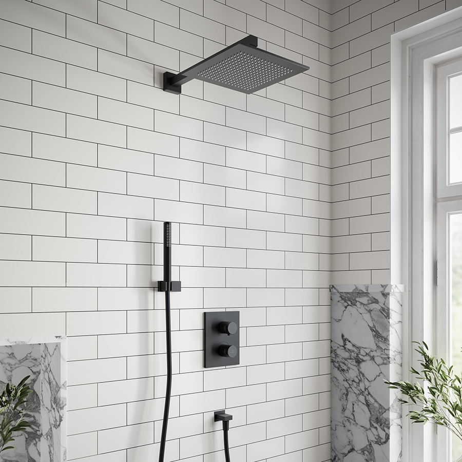 Mặt nạ điều khiển sen tắm hai chức năng gắn tường Villeroy & Boch Universal Taps & Fittings TVD000653000K5