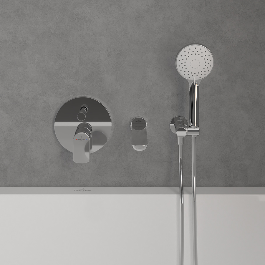 Villeroy & Boch O.Novo Concealed Single-Lever Bath / Shower Mixer , Chrome TVS10435300061