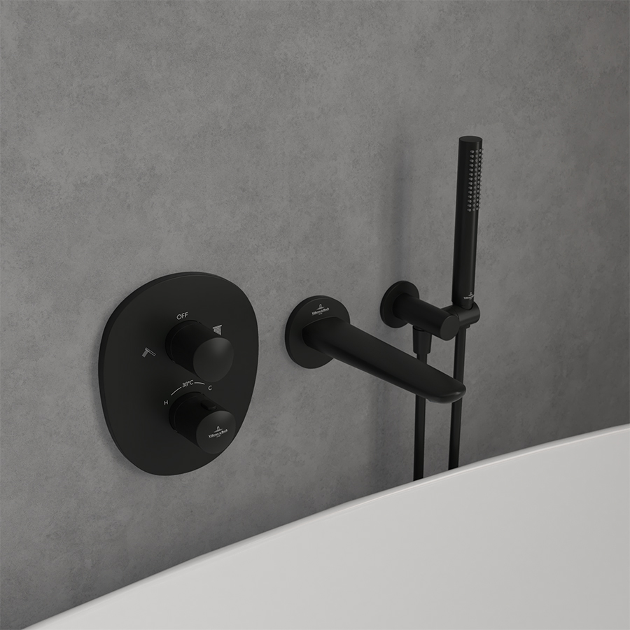 Mặt nạ điều khiển sen tắm hai chức năng gắn tường Villeroy & Boch Antao TVS111002000K5